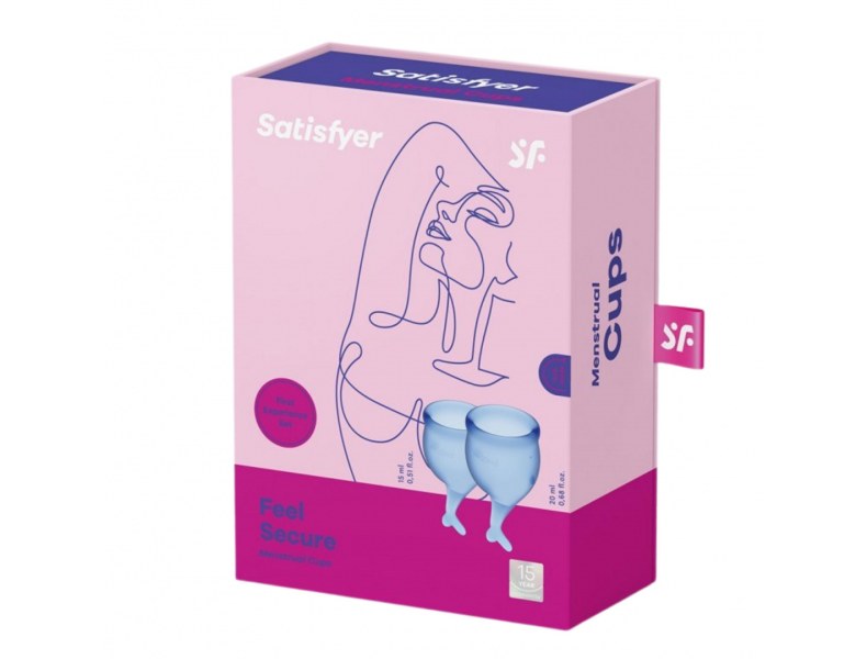 Zestaw 2 kubeczki menstruacyjne Satisfyer zestaw ciemnoniebieskie - 5